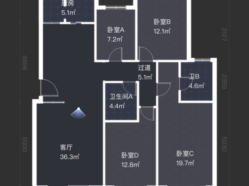 4室2廳 世紀城玉春苑戶型圖
