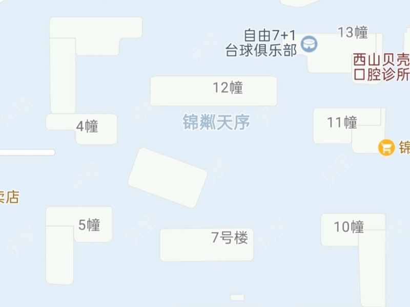龙湖锦粼天序小区平面图