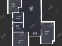 3室2廳1陽(yáng)臺(tái) 候谷花園戶型圖