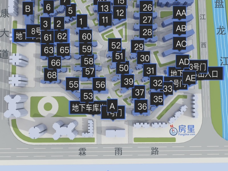 3室2廳1陽(yáng)臺(tái) 江東小康城小區(qū)平面圖