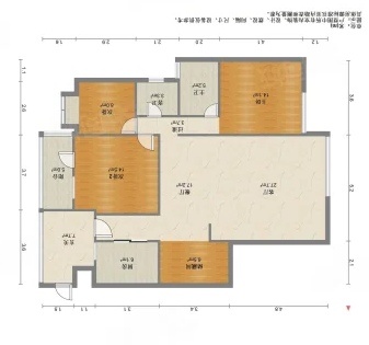 3室2厅2阳台 金江小区曦苑户型图