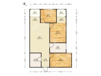 3室2廳1陽臺 金尚俊園二期戶型圖