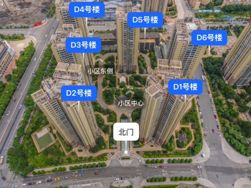 2室2廳2陽(yáng)臺(tái) 金坤尚城祥和里小區(qū)平面圖