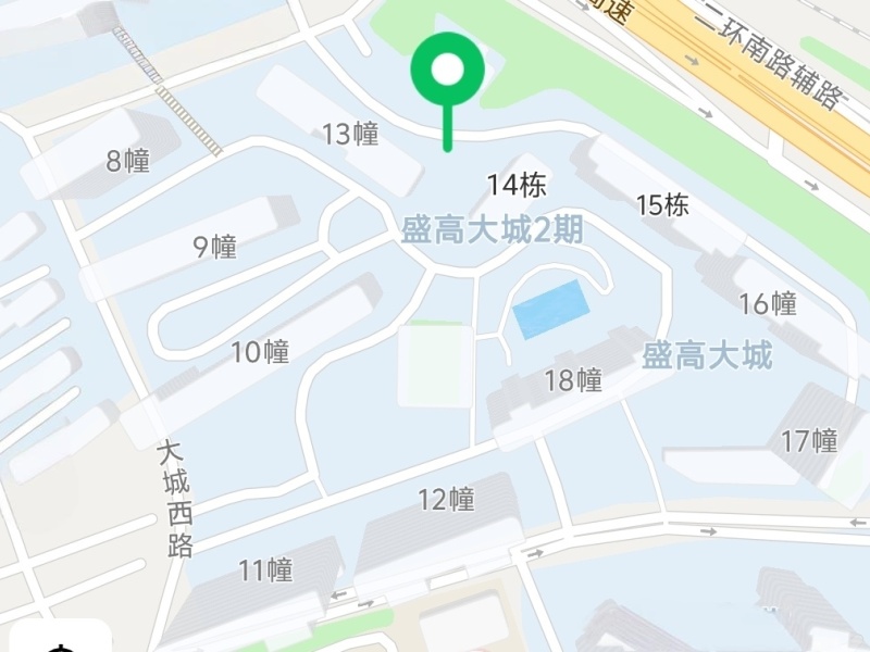 3室2廳2陽臺(tái) 盛高大城二期小區(qū)平面圖