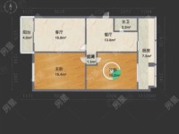 3室1廳1陽臺 公安廳宿舍(五一路130號)戶型圖