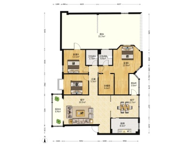 3室2廳 金岸春天