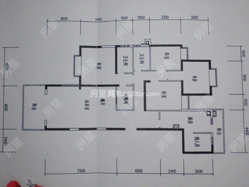 4室2廳2陽臺(tái) 新亞洲星體花園南區(qū)戶型圖