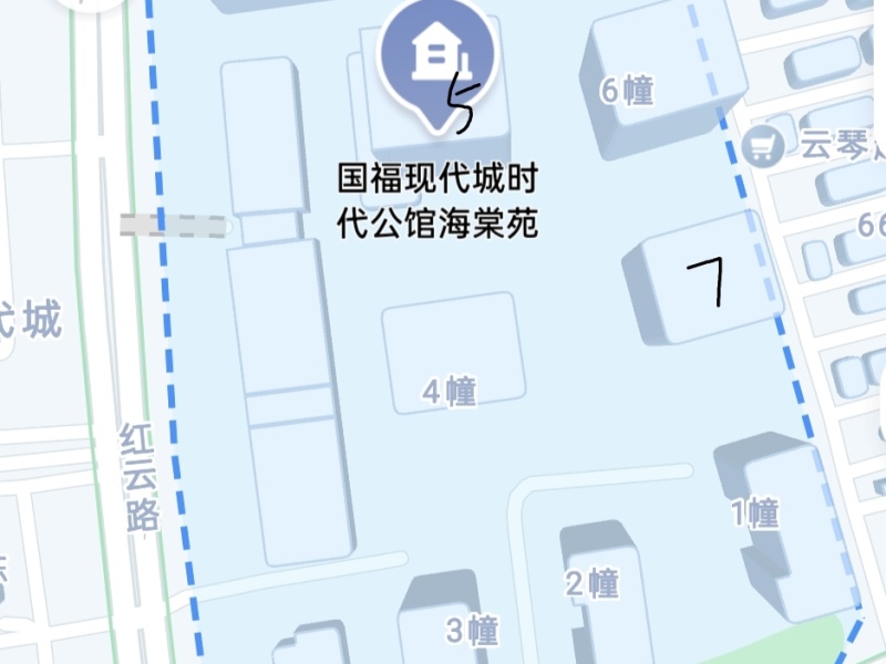 国福现代城海棠苑小区平面图