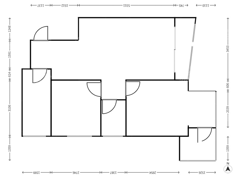 2室2廳2陽臺 遠(yuǎn)洋風(fēng)景戶型圖