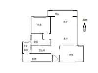 3室2廳1陽臺 華潤悅府三期戶型圖