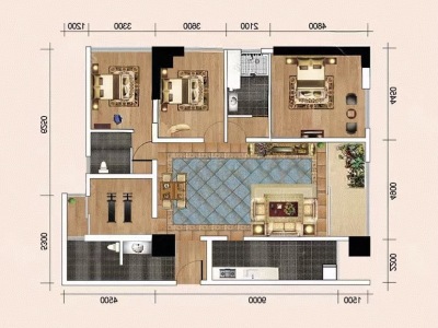 4室2廳1陽臺 人民路壹號廣場(壹號歡樂城)