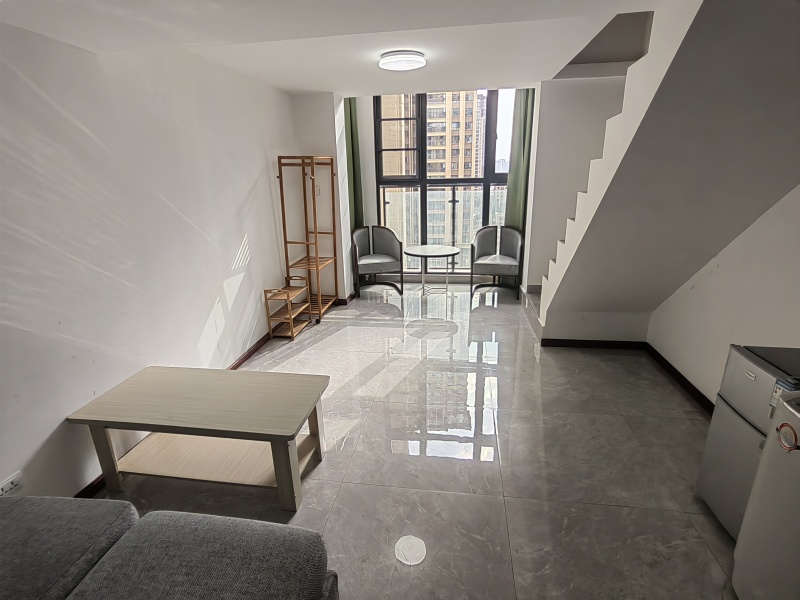 1室1廳1陽臺 藍(lán)光水岸公園公寓客廳