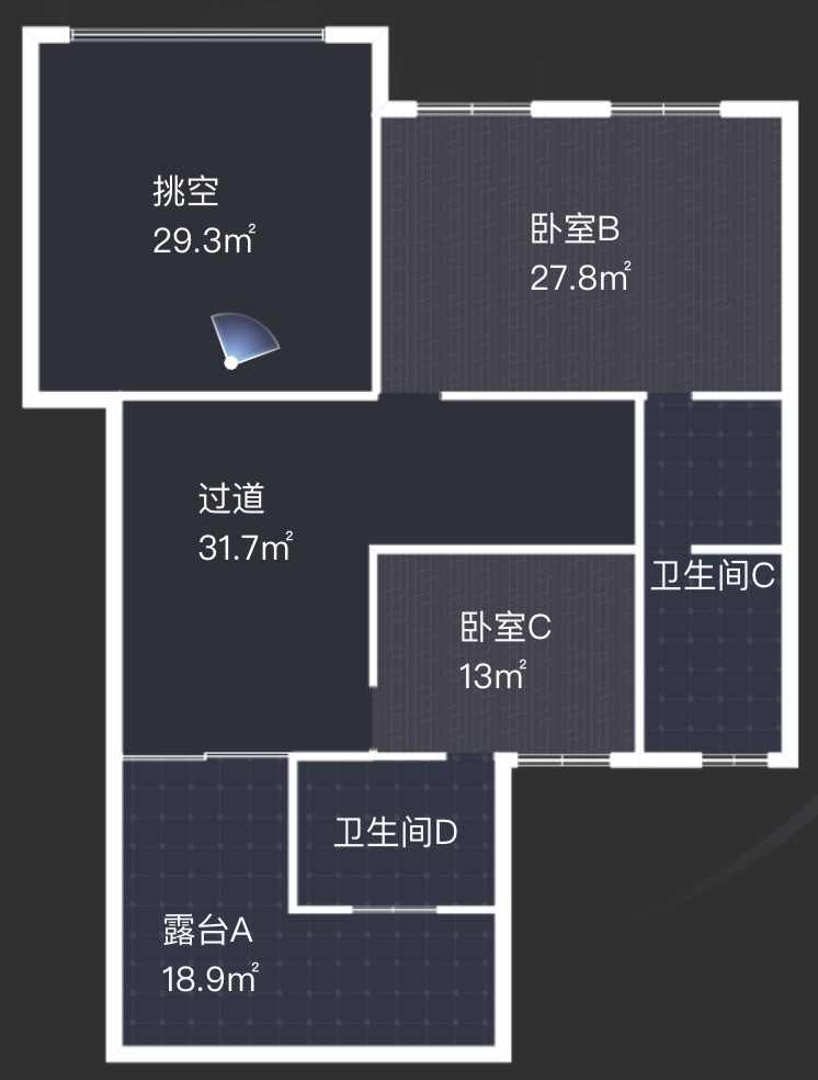 4室2廳3陽(yáng)臺(tái) 西南海F地塊別墅戶(hù)型圖