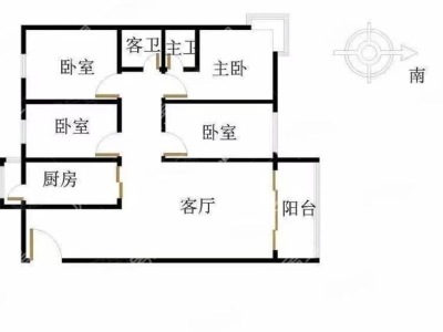 3室2廳1陽臺(tái) 京江欣翠A10地塊回遷房