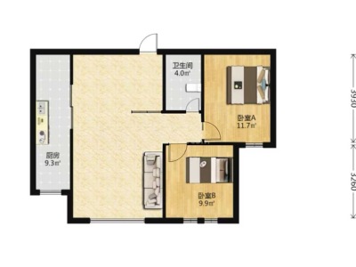 2室2廳 公園1903圣維望