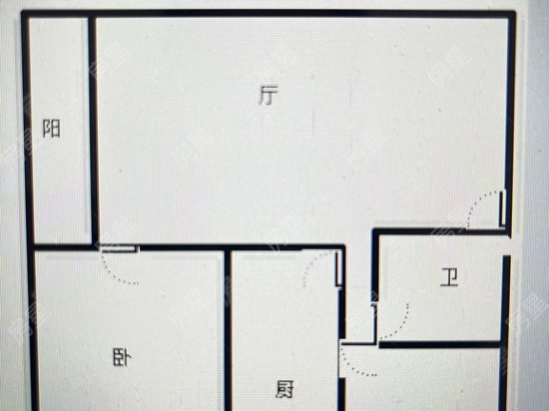 2室2廳1陽臺 融城優(yōu)郡戶型圖