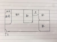 3室2廳1陽臺 俊發(fā)逸天峰戶型圖