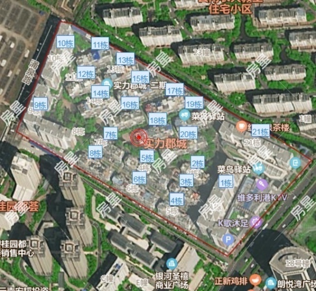 3室1廳1陽臺(tái) 實(shí)力郡城小區(qū)平面圖