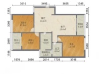 3室1廳1陽臺(tái) 實(shí)力郡城戶型圖
