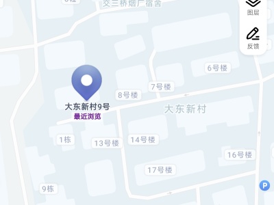 2室1廳 大東新村9號小區(qū)平面圖