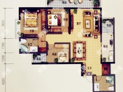 3室1廳 金馬悅城戶型圖