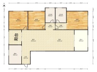 3室2廳 濱江俊園萊茵組團戶型圖