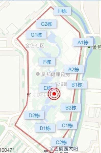 2室1廳1陽臺 金色俊園小區(qū)平面圖