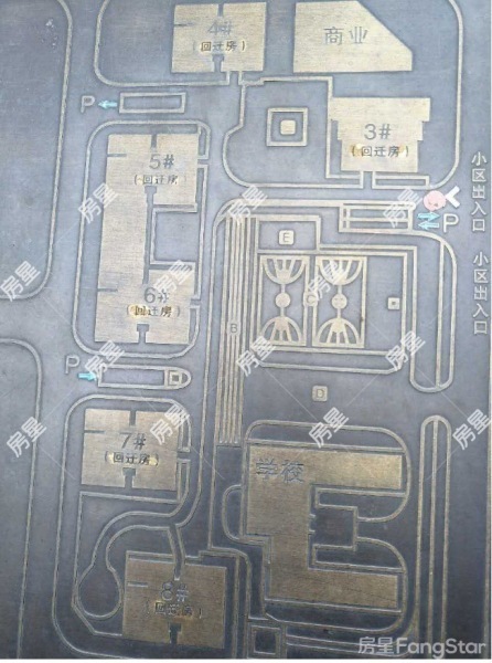 6室3厅3阳台 同德昆明广场B区小区平面图