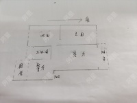 2室2廳1陽臺 人民巷65號戶型圖