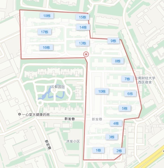 洪发小区小区平面图