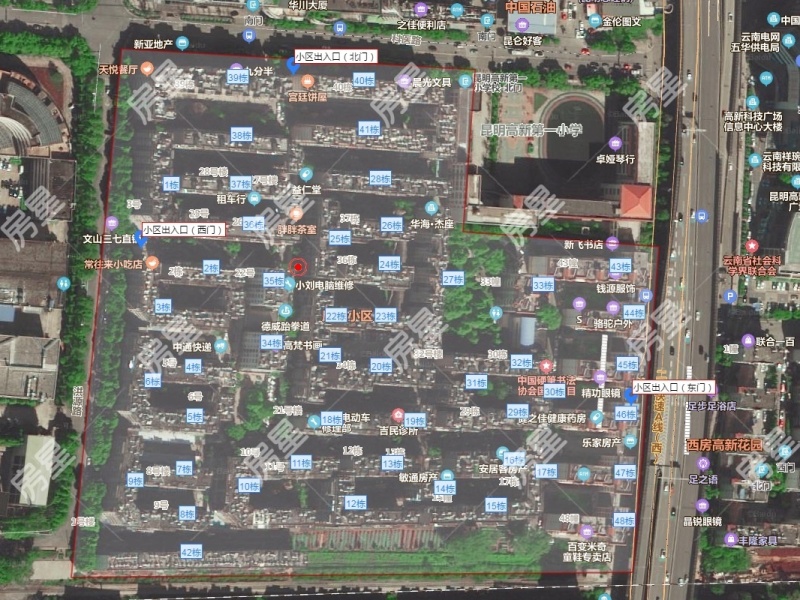 3室2廳1陽(yáng)臺(tái) 康宏小區(qū)小區(qū)平面圖