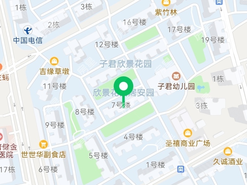 子君欣景花园居安园（公租房+经适房）小区平面图