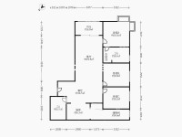 3室2廳2陽臺 未名城A3戶型圖