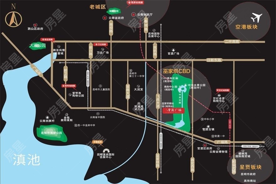 1室2廳 巫家壩金茂廣場公寓小區(qū)平面圖