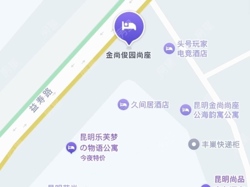 1室1廳1陽(yáng)臺(tái) 金尚俊園一期公寓小區(qū)平面圖