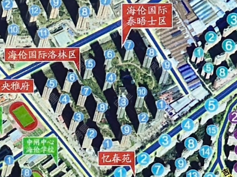 3室2厅1阳台 海伦国际泰晤士区小区平面图
