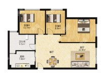 3室2廳2陽(yáng)臺(tái) 國(guó)茶港戶型圖