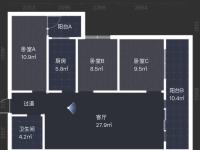 3室2廳2陽(yáng)臺(tái) 瑞鼎城二期戶型圖
