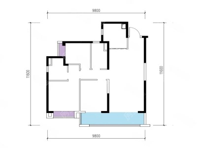 3室2廳1陽臺(tái) 大華錦繡麓城盛學(xué)苑