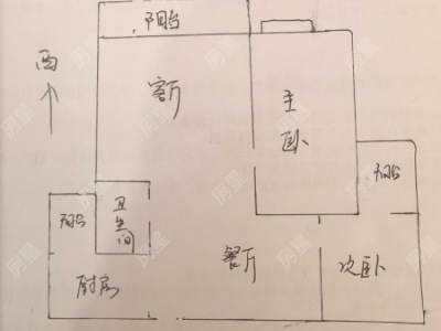 2室2廳1陽(yáng)臺(tái) 匯都國(guó)際一期