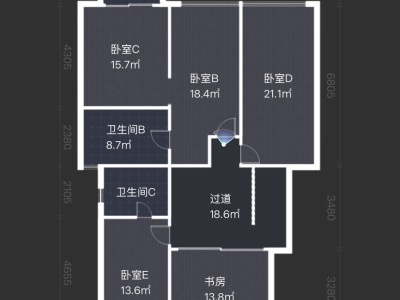5室2廳3陽臺 湖畔之夢