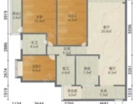 3室2廳2陽(yáng)臺(tái) 春城慧谷B區(qū)自家花園