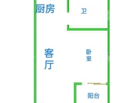1室1廳1陽臺 云安陽光城戶型圖