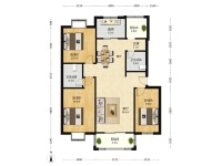 3室2廳1陽臺 時代年華錦華苑戶型圖