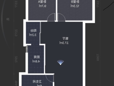 2室2廳1陽臺 人民路壹號廣場(壹號歡樂城)