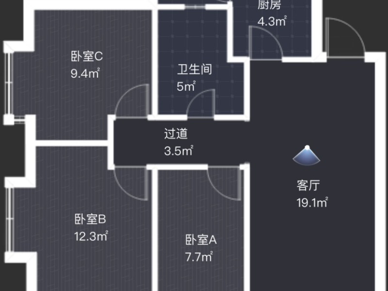 3室2廳1陽臺 正大紫都城戶型圖