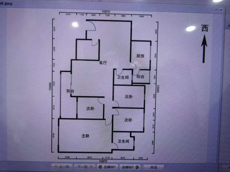4室2廳2陽(yáng)臺(tái) 金江小區(qū)融苑戶型圖