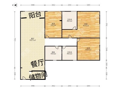 3室2廳2陽(yáng)臺(tái) 葡萄街區(qū)天宇花園