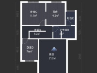 5室2廳 恒水源戶型圖