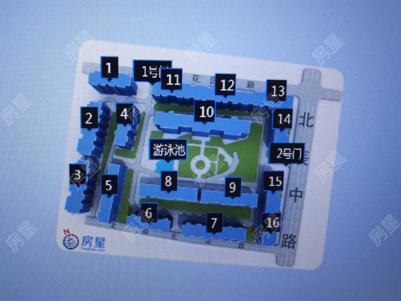 3室2廳2陽臺 江東鳴翠園西區(qū)小區(qū)平面圖